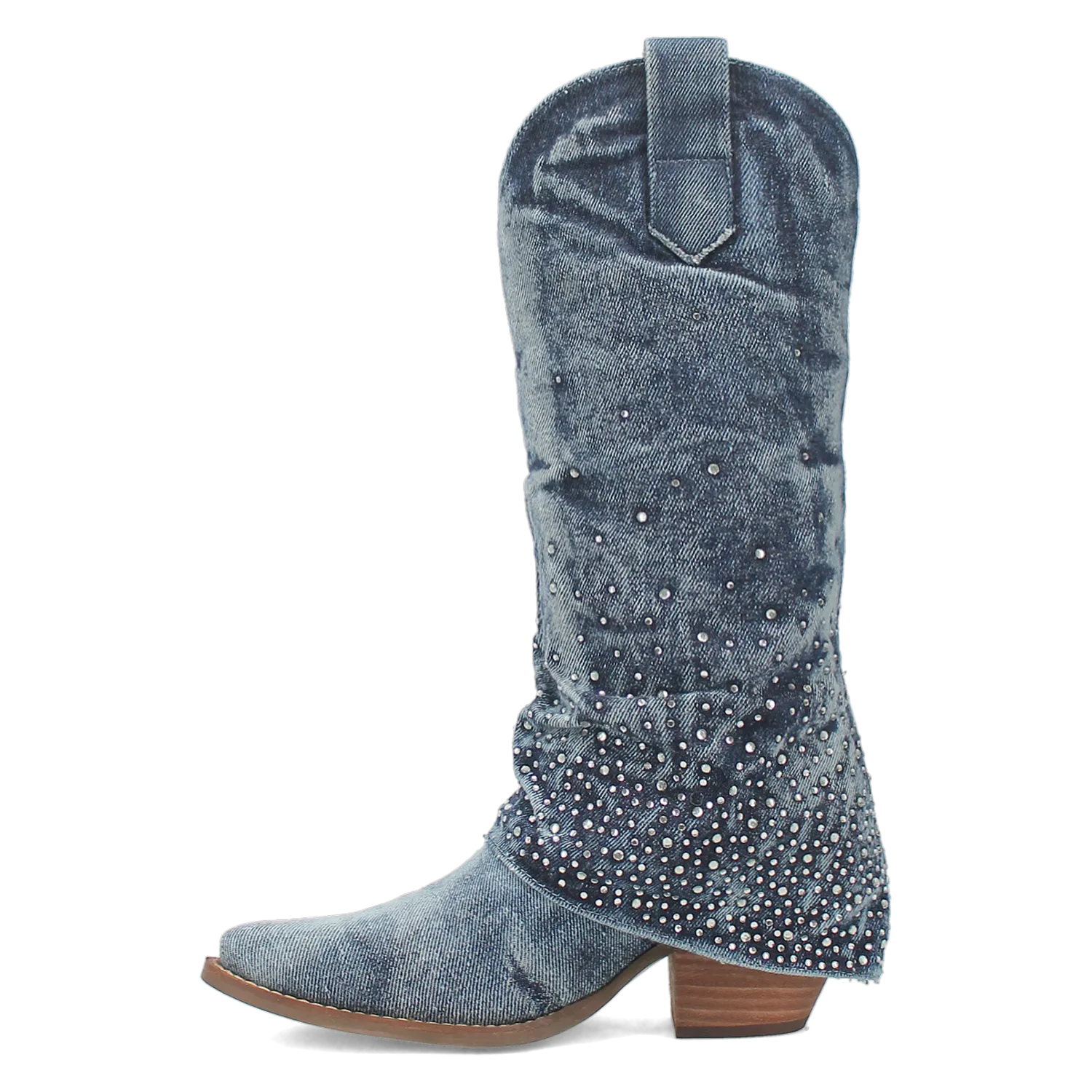 Eye Candy Denim & Rhinestone Boot (DS) ~ BACKORDER OCTOBER 2024