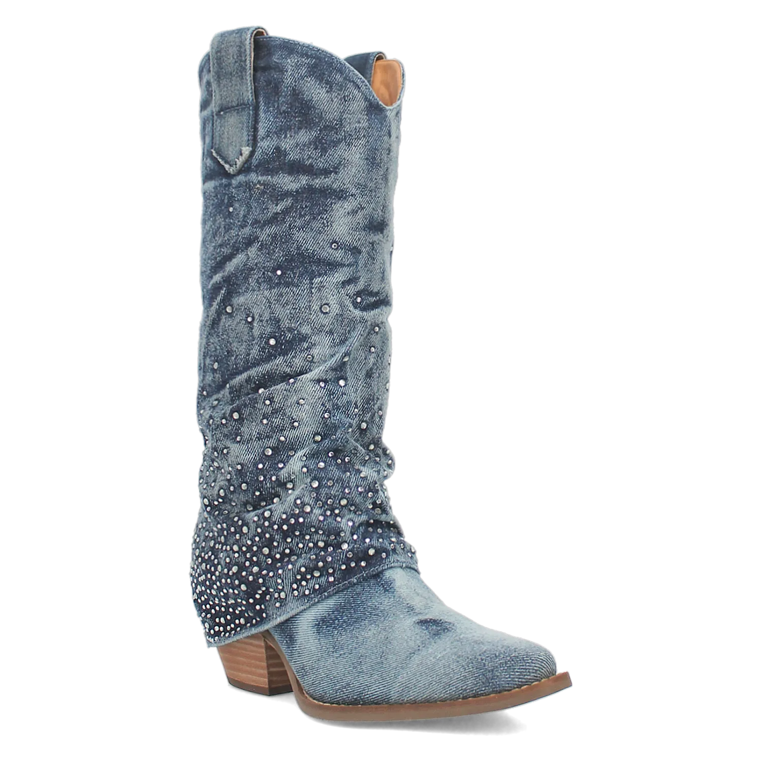 Eye Candy Denim & Rhinestone Boot (DS) ~ BACKORDER OCTOBER 2024
