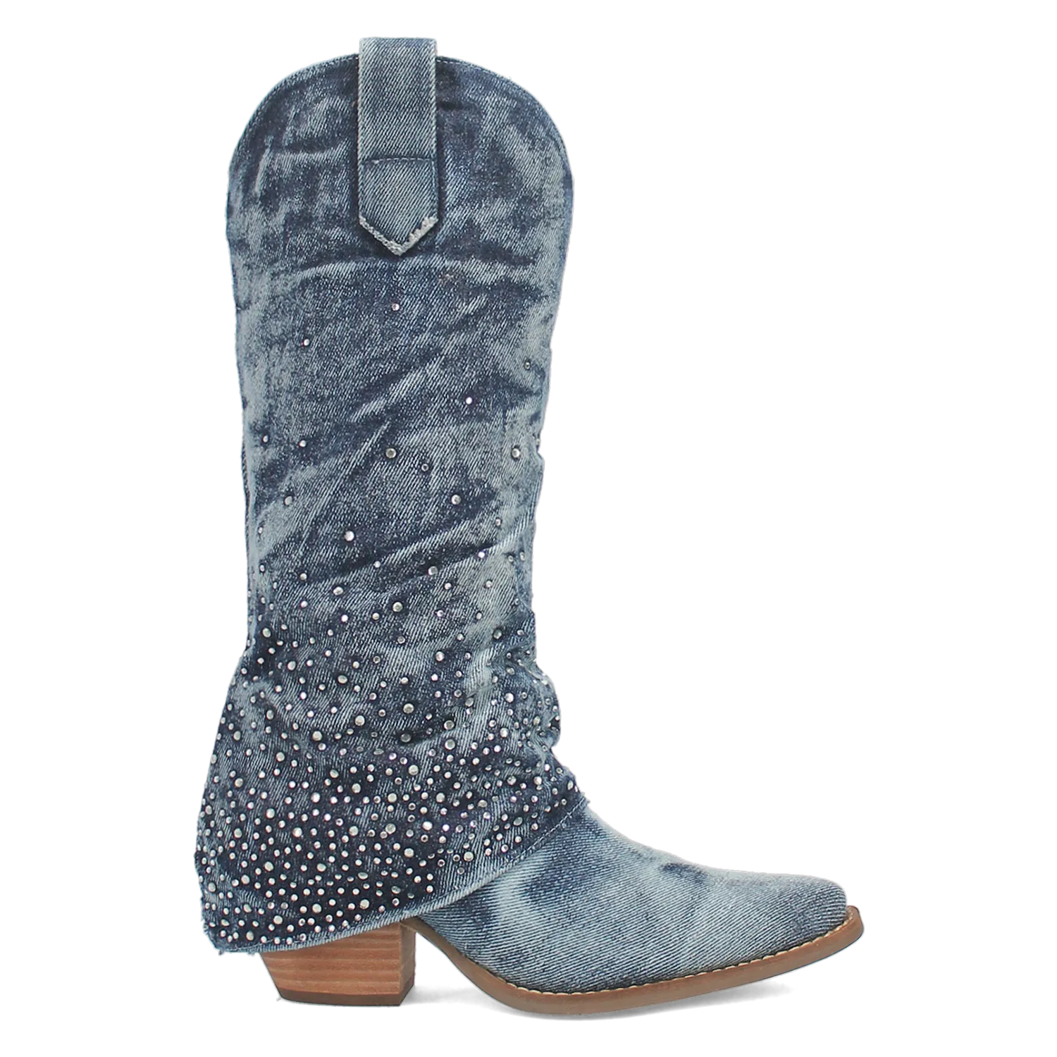 Eye Candy Denim & Rhinestone Boot (DS) ~ BACKORDER OCTOBER 2024