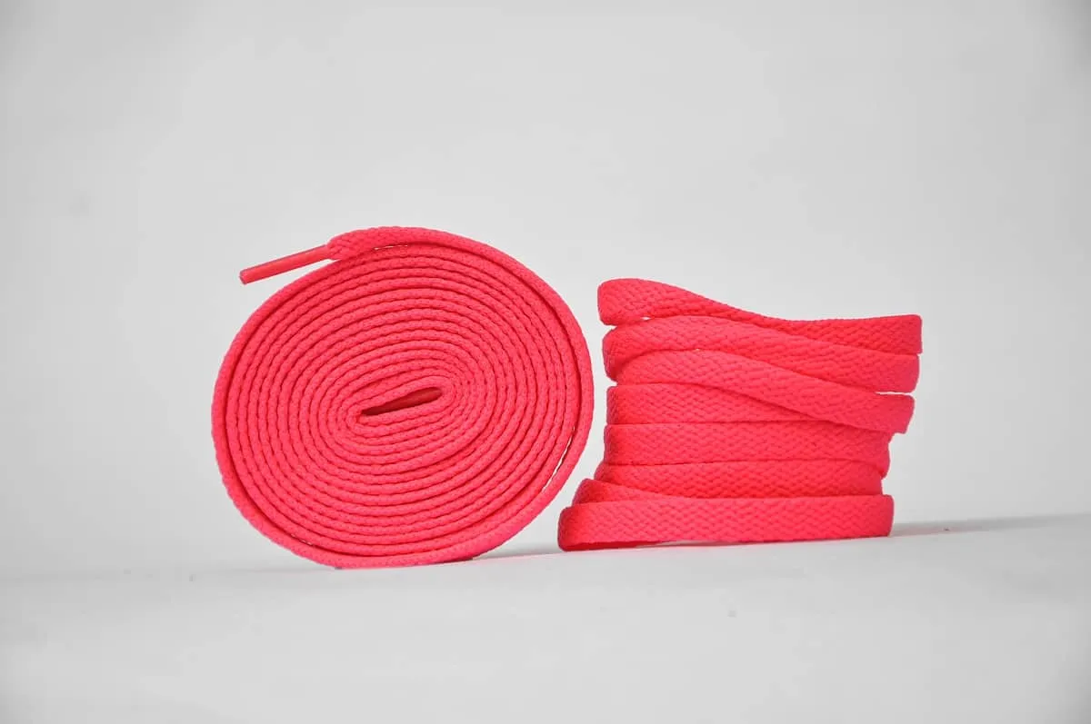 Flat Sneaker Laces- Rose Red | Jordan laces | AJ1 Laces | Kicks Machine