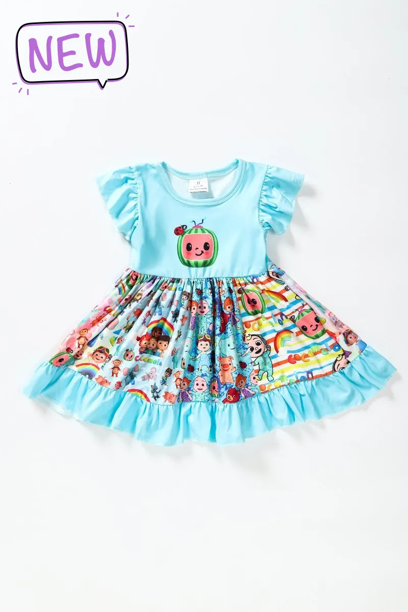 Girls Light Blue Cocomelon Dress