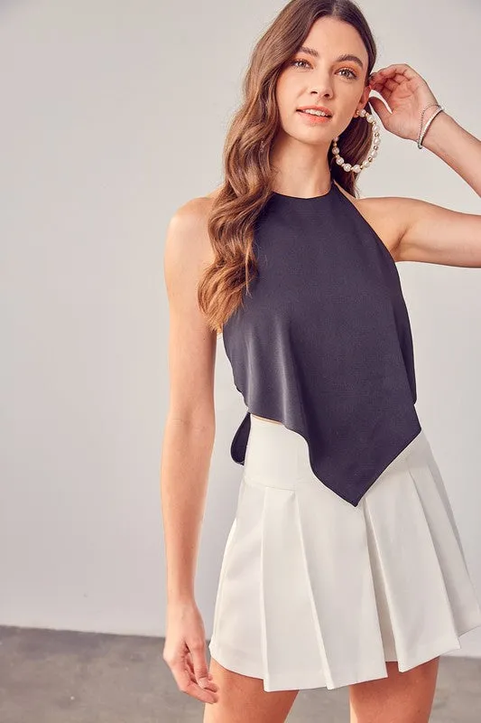 Halter Dress Top With Open Back