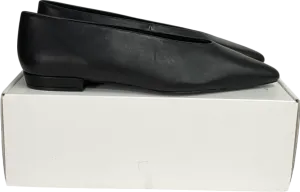 H&M Black Leather Ballet Pumps UK 6 EU 39 