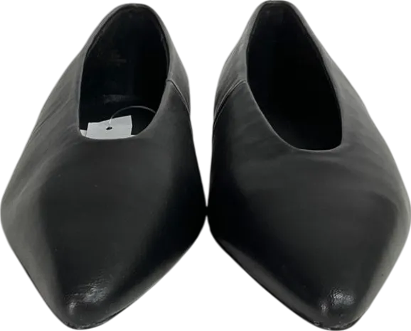 H&M Black Leather Ballet Pumps UK 6 EU 39 