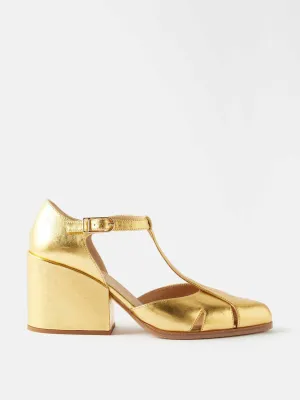 Hawes metallic Mary Jane pumps