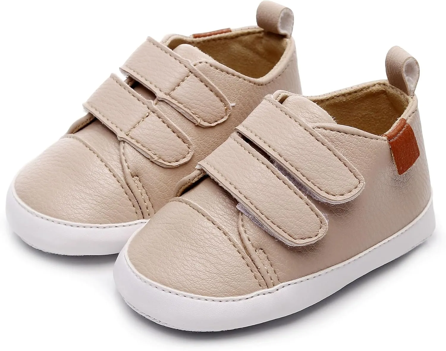 HONGTEYA Baby Boys Girls Shoes Infant Sneakers Baby Moccasins Pu Leather Soft Sole Anti-Slip Flats Toddlers First Walkers Newborn Crib Shoes Tennis Sports Shoes Outdoor Indoor