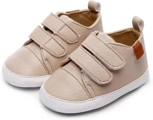 HONGTEYA Baby Boys Girls Shoes Infant Sneakers Baby Moccasins Pu Leather Soft Sole Anti-Slip Flats Toddlers First Walkers Newborn Crib Shoes Tennis Sports Shoes Outdoor Indoor