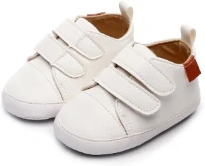 HONGTEYA Baby Boys Girls Shoes Infant Sneakers Baby Moccasins Pu Leather Soft Sole Anti-Slip Flats Toddlers First Walkers Newborn Crib Shoes Tennis Sports Shoes Outdoor Indoor