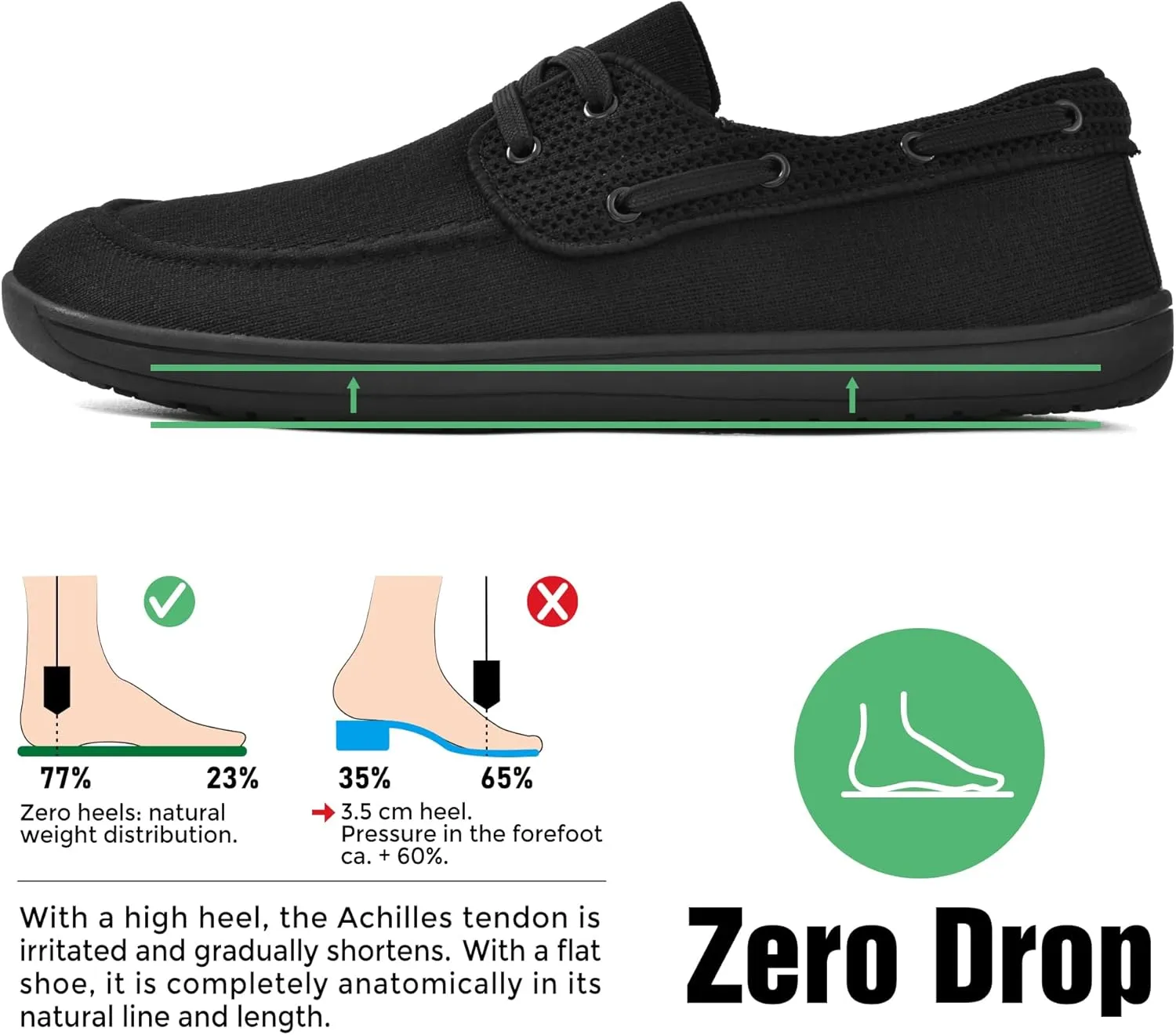 JACKSHIBO Barefoot Shoes for Men Slip on Shoes Minimalist Walking Sneakers Wide Toe Box Zero Drop Sole