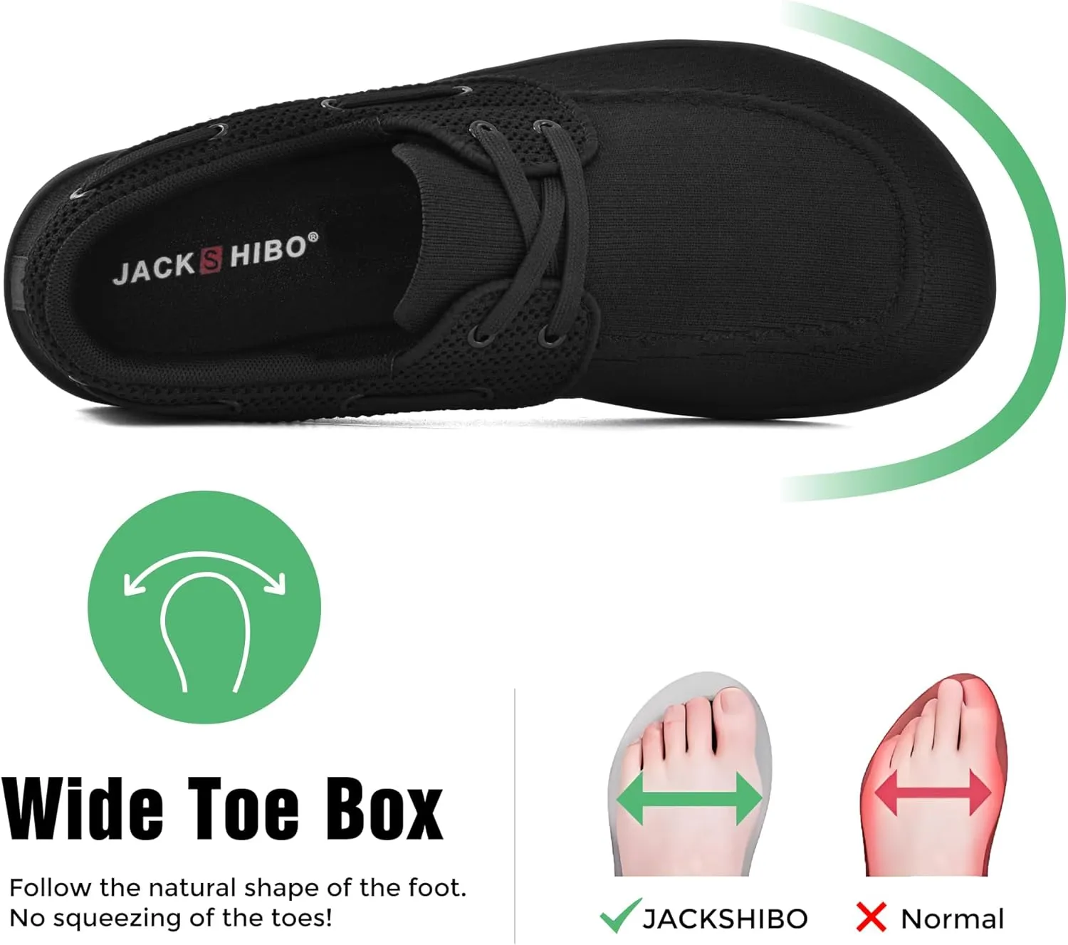 JACKSHIBO Barefoot Shoes for Men Slip on Shoes Minimalist Walking Sneakers Wide Toe Box Zero Drop Sole