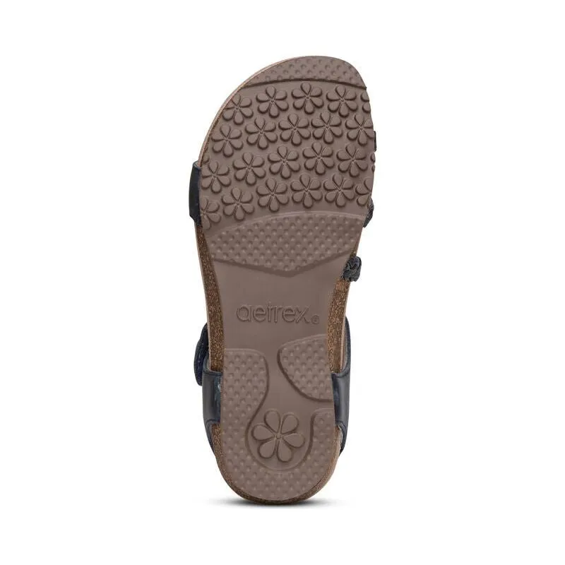 Jillian Braided Quarter Strap - Navy