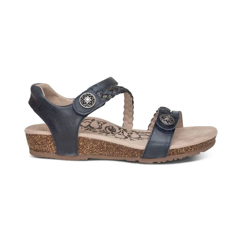 Jillian Braided Quarter Strap - Navy