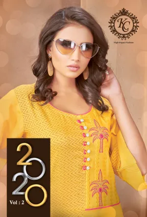 KC 20-20 VOL 2 RAYON HEAVY SLUB KURTI DAILY WEAR COLLECTION