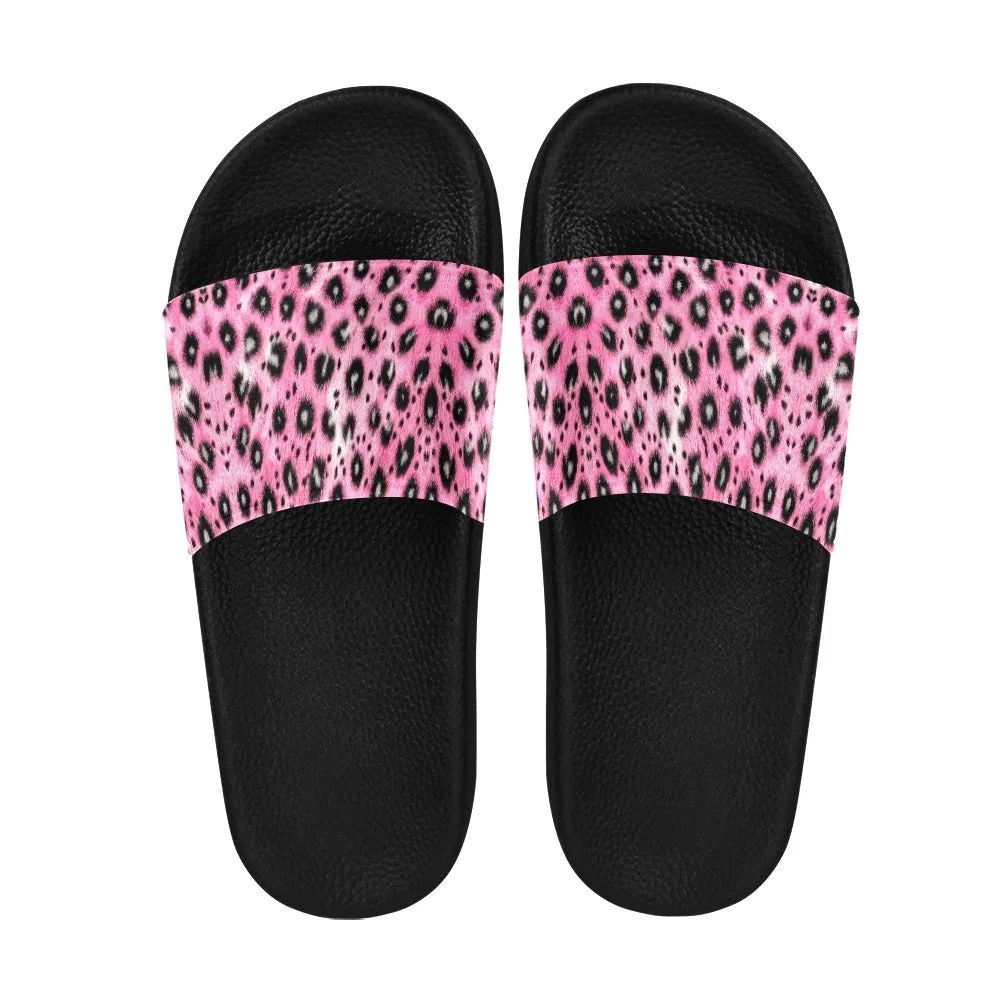 Leopard Print Slides - Classic and Pink