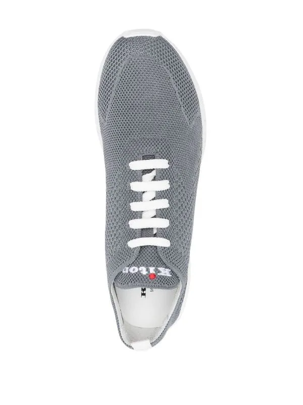 logo-embroidered knit sneakers