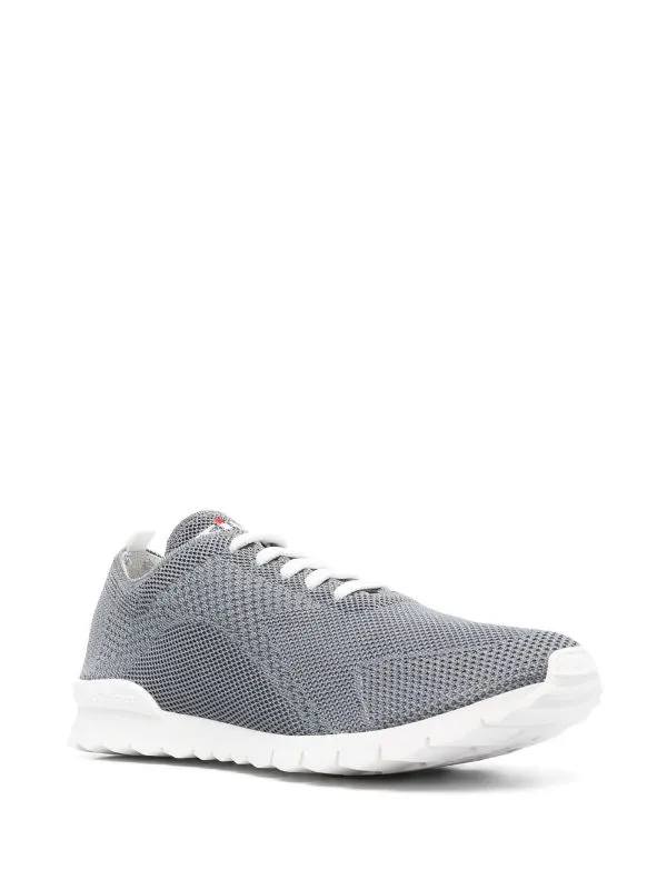 logo-embroidered knit sneakers
