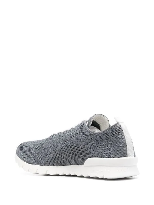 logo-embroidered knit sneakers