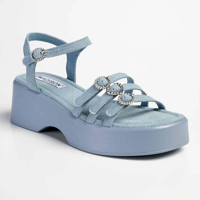 Madison Jaquenette Slingback Sandal - Light Blue