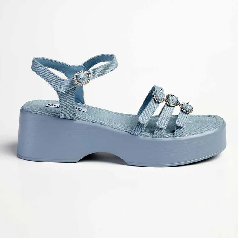 Madison Jaquenette Slingback Sandal - Light Blue