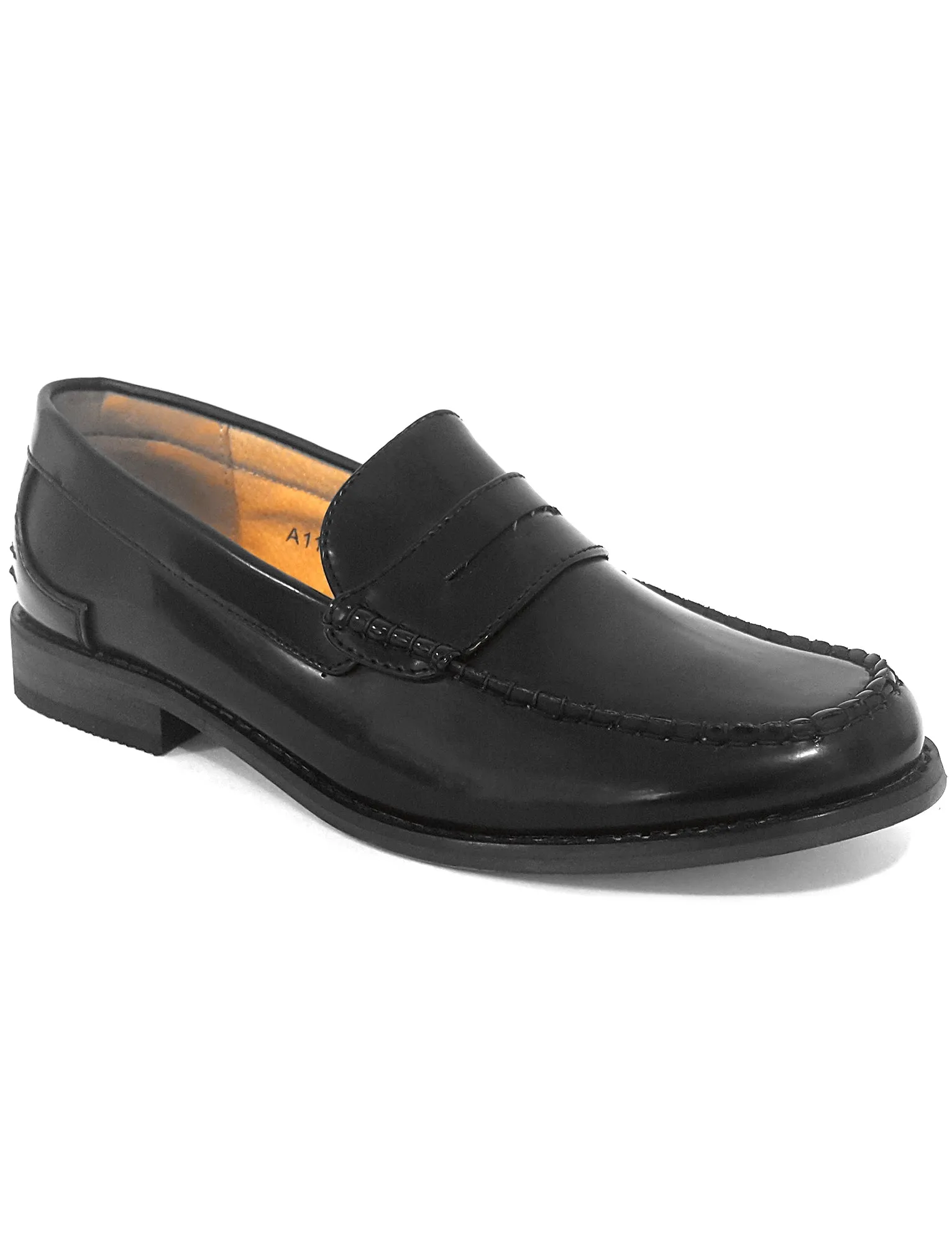 Mens Brice Penny Loafers in Black