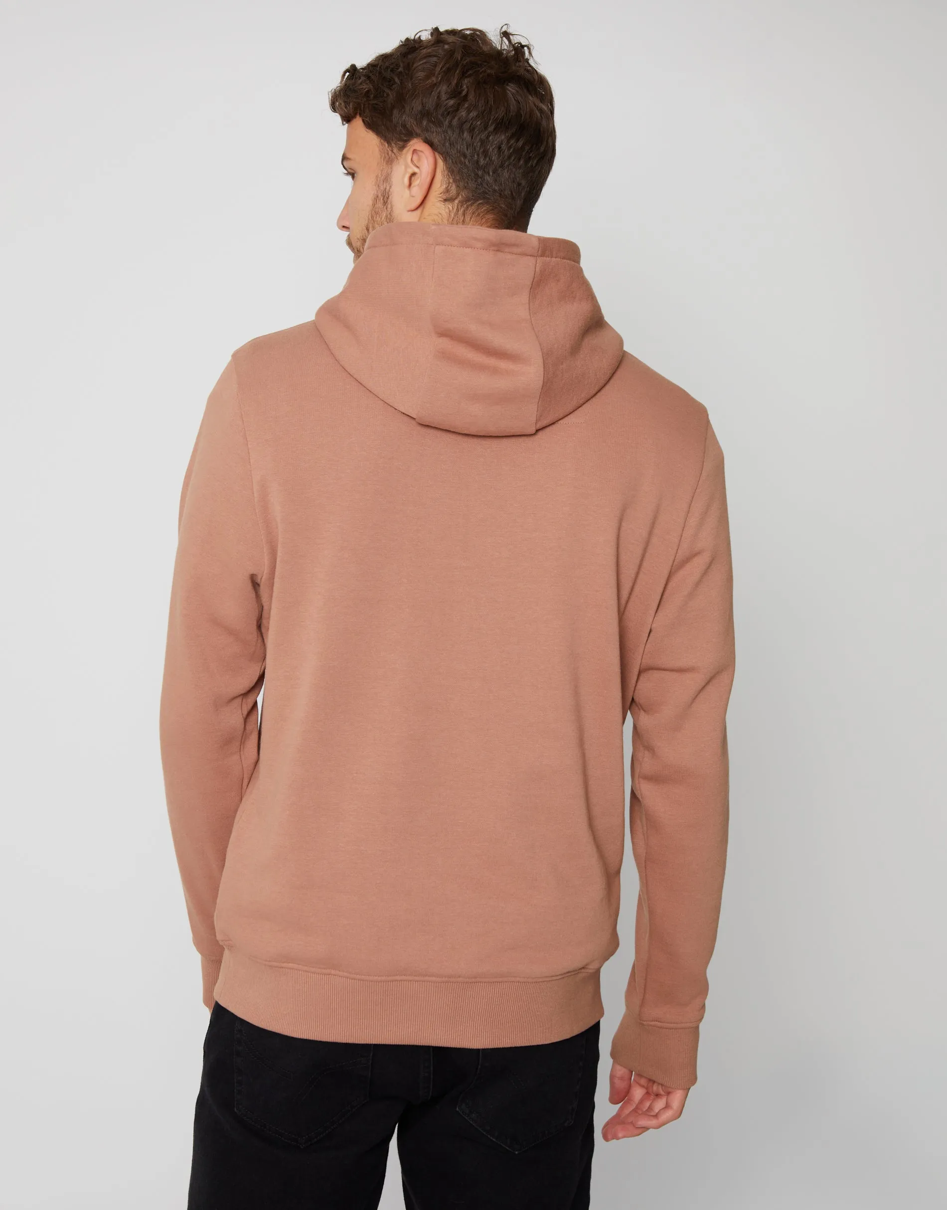 Men's Taupe Vintage Graphic Hoodie