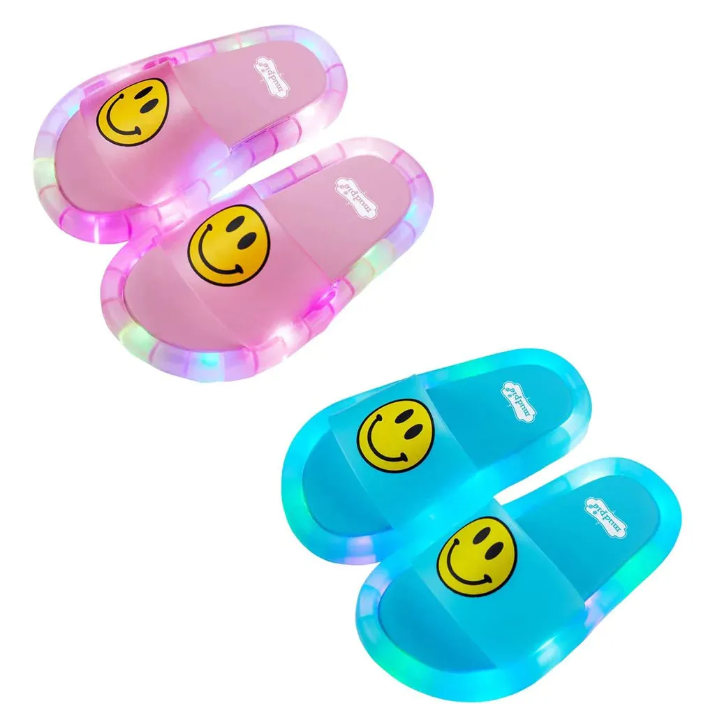 Mud Pie Blue Light Up Smiley Sandals