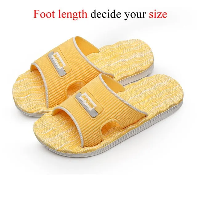 New Mens Slippers Indoor Nice Non-Slip Home Bathroom Slippers For Man Woman Unisex Massage Badslippers Summer Beach Slides Men