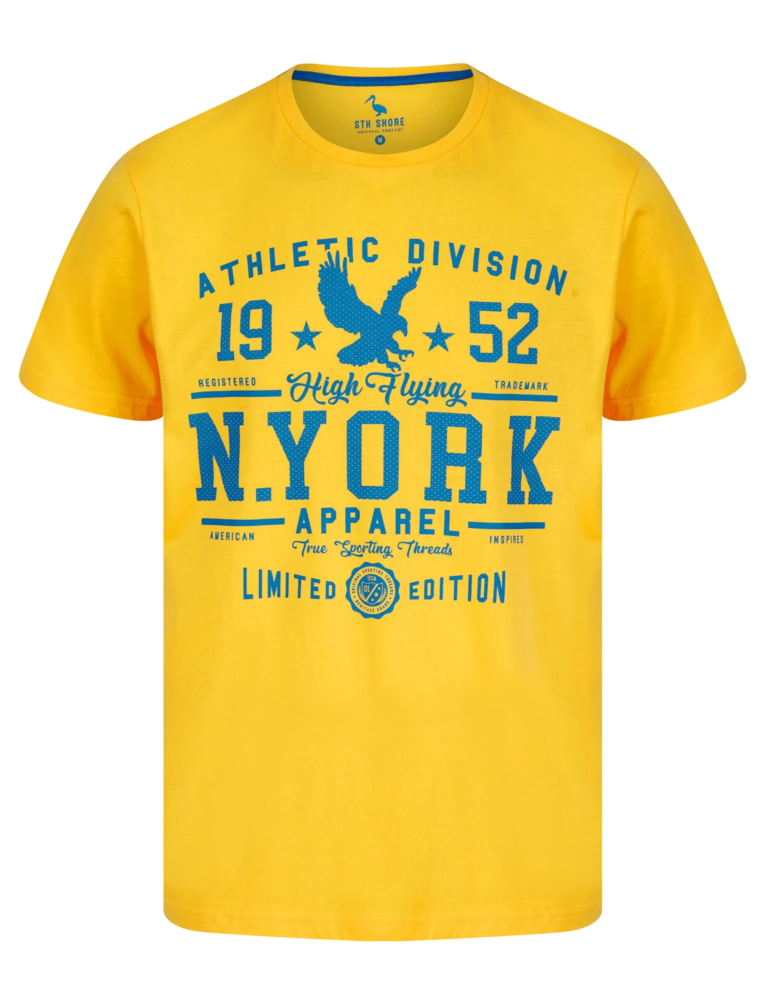 NYork Threads Motif Cotton Jersey T-Shirt in Golden Cream - South Shore