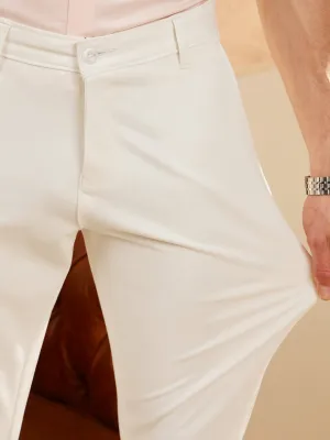 Off White: Textured Stretchable Chinos
