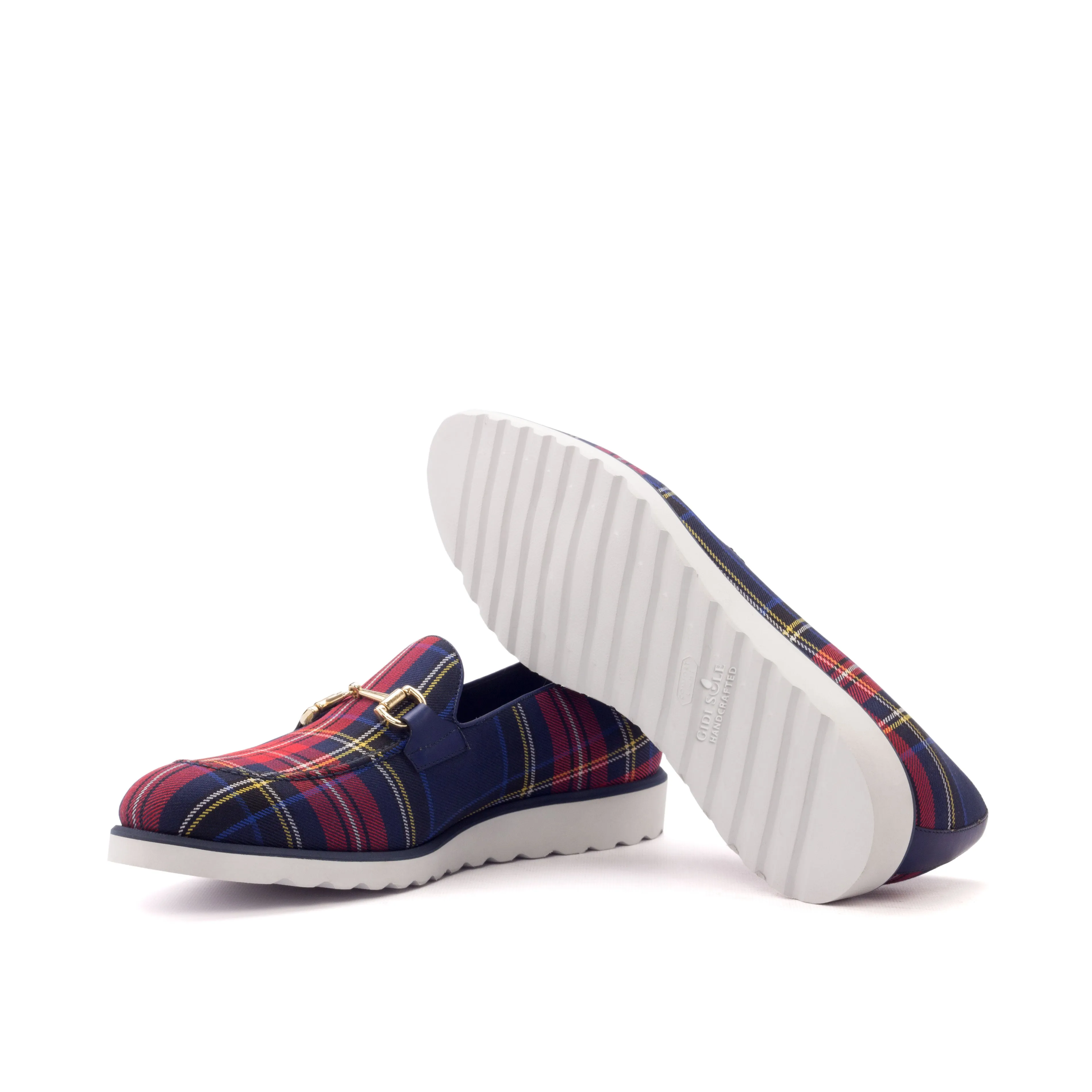 OG Loafer Bit - Tartan Red-Box Calf Navy