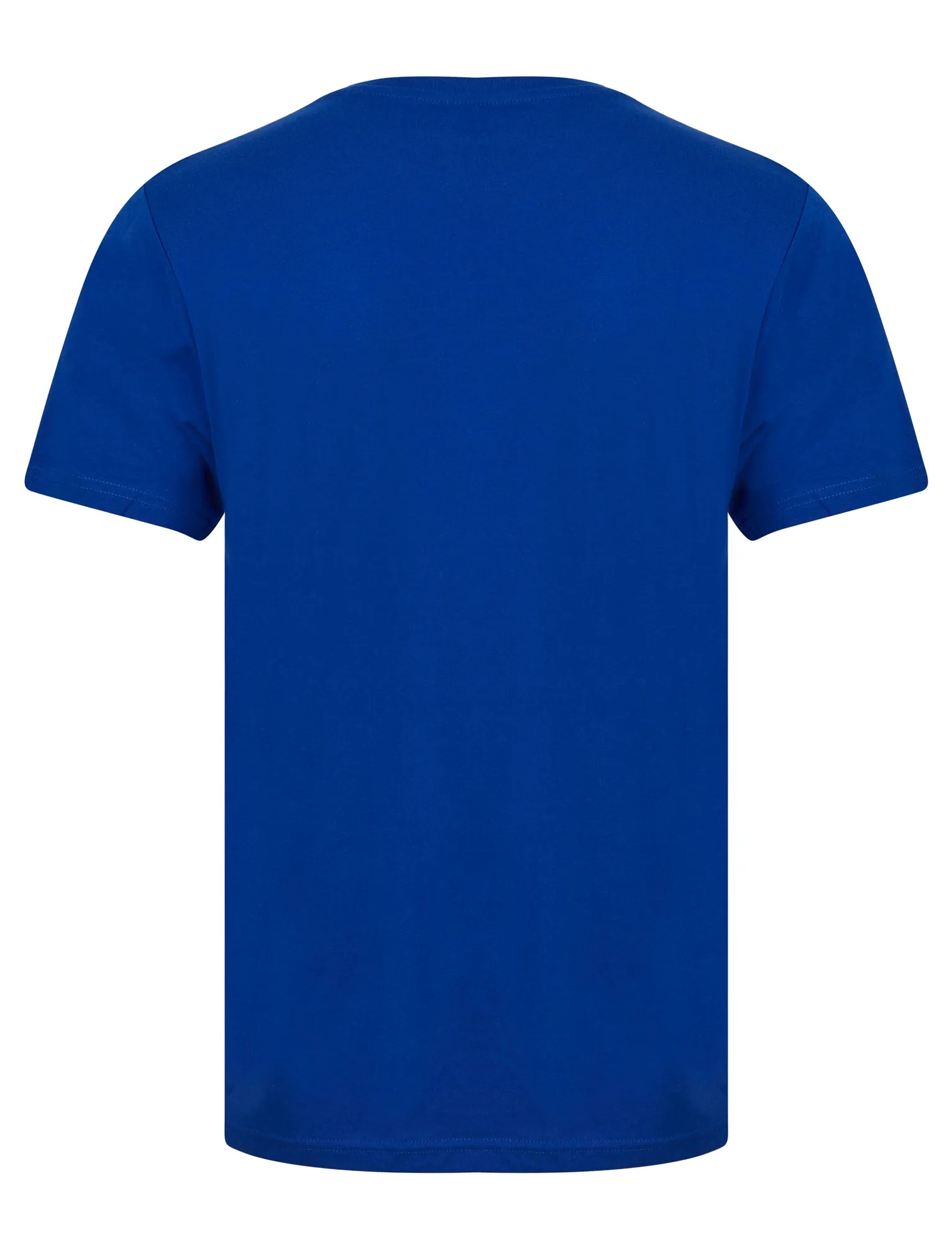 Palm Beach Motif Cotton Jersey T-Shirt in Sea Surf Blue - South Shore