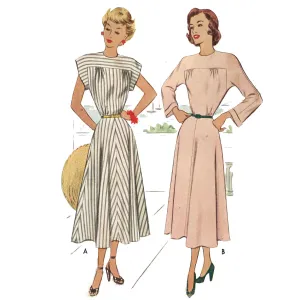PDF - 1940s Pattern Classic Tea Dress -  Bust 34" (86.4cm) - Instantly Print at Home