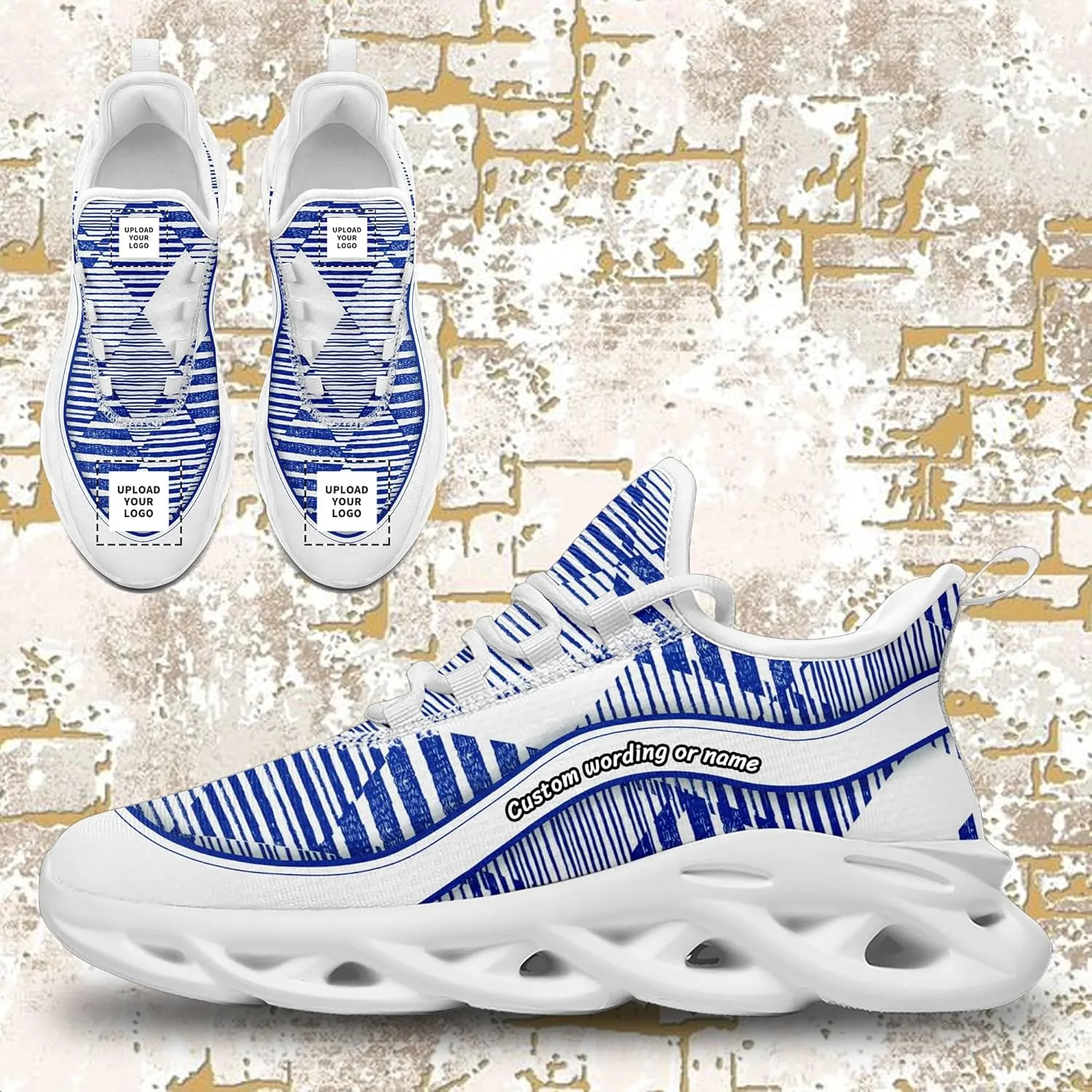 Personalized Men's Running Shoes, Customizable Non-Slip Gym Sneakers for Women Workouts Walking Tennis Daily Use