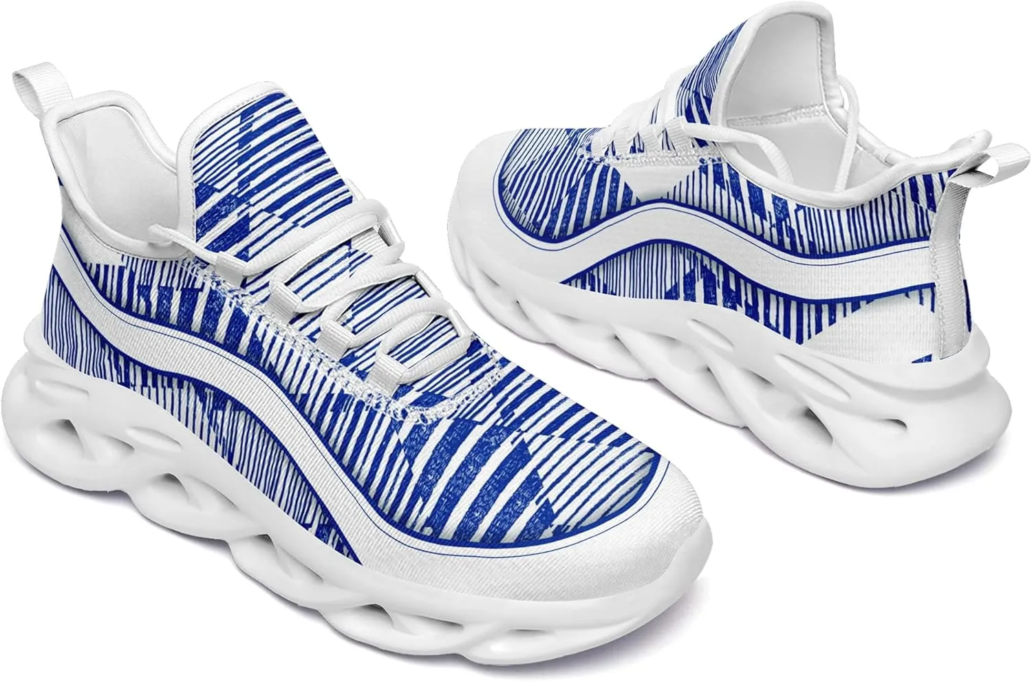 Personalized Men's Running Shoes, Customizable Non-Slip Gym Sneakers for Women Workouts Walking Tennis Daily Use