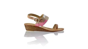 Prana 35mm Wedge - Mocca & Nude Pink Squere Ribborn