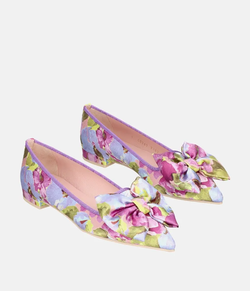 Pretty Ballerinas Beautiful Floral Silk Flats