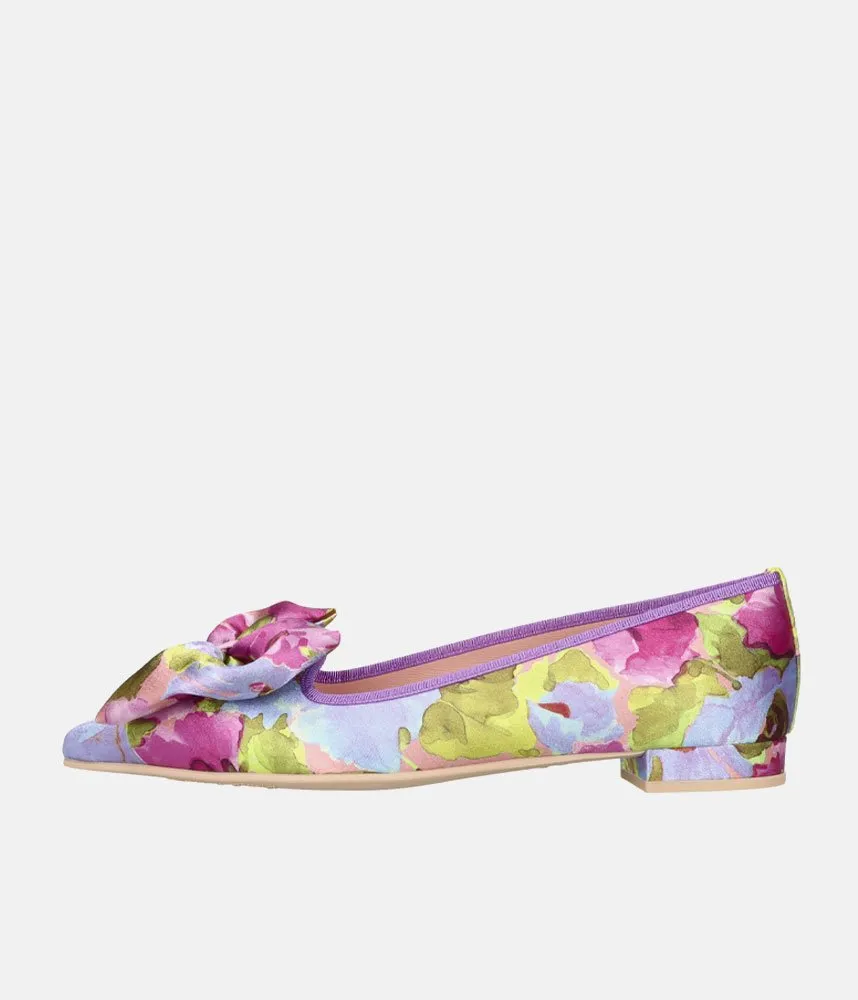 Pretty Ballerinas Beautiful Floral Silk Flats