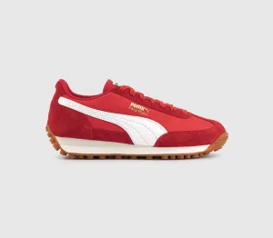 Puma Easy Rider Vintage Trainers Puma Red Puma White Uk Size 6