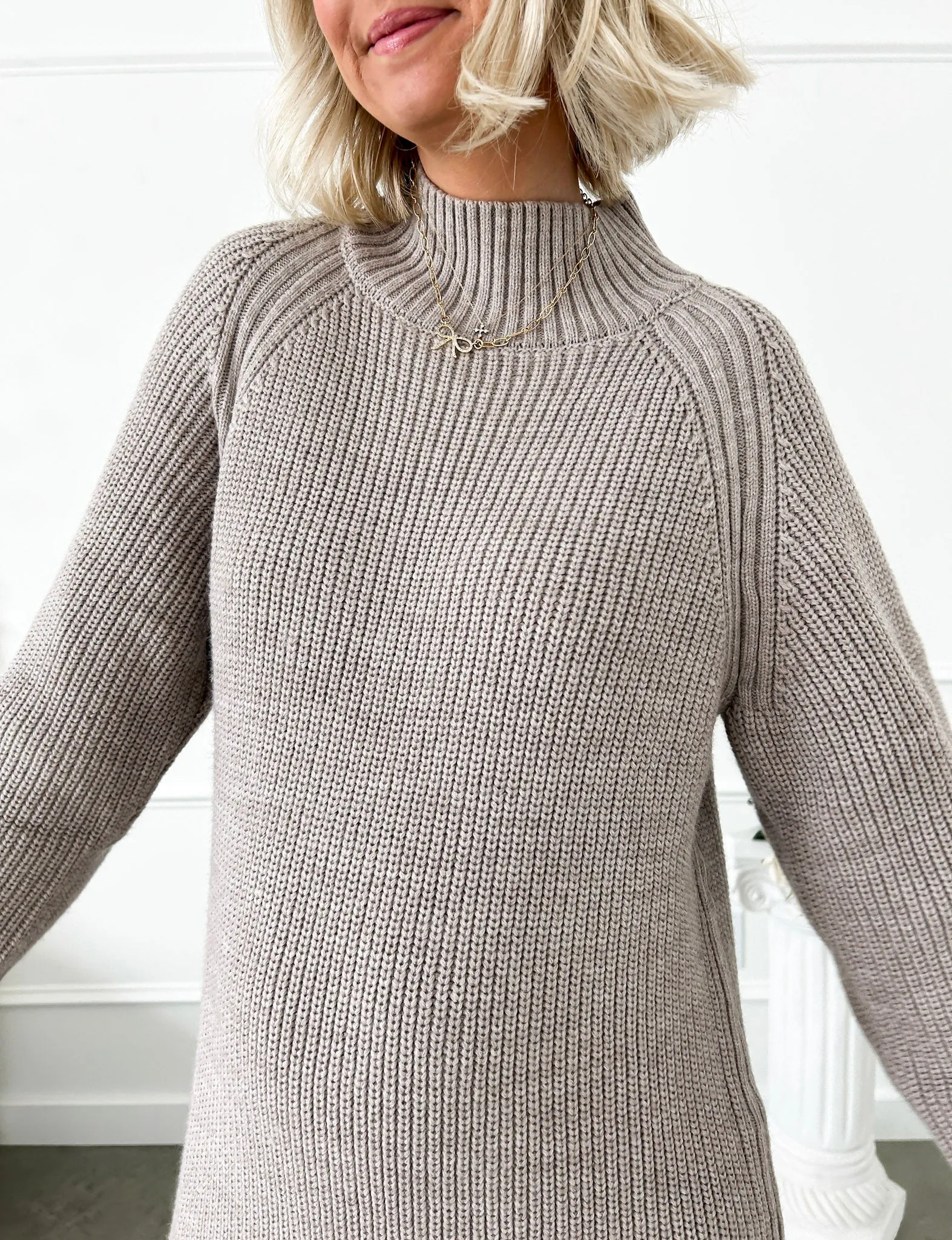 Quiet Confidence Taupe Sweater Maxi Dress