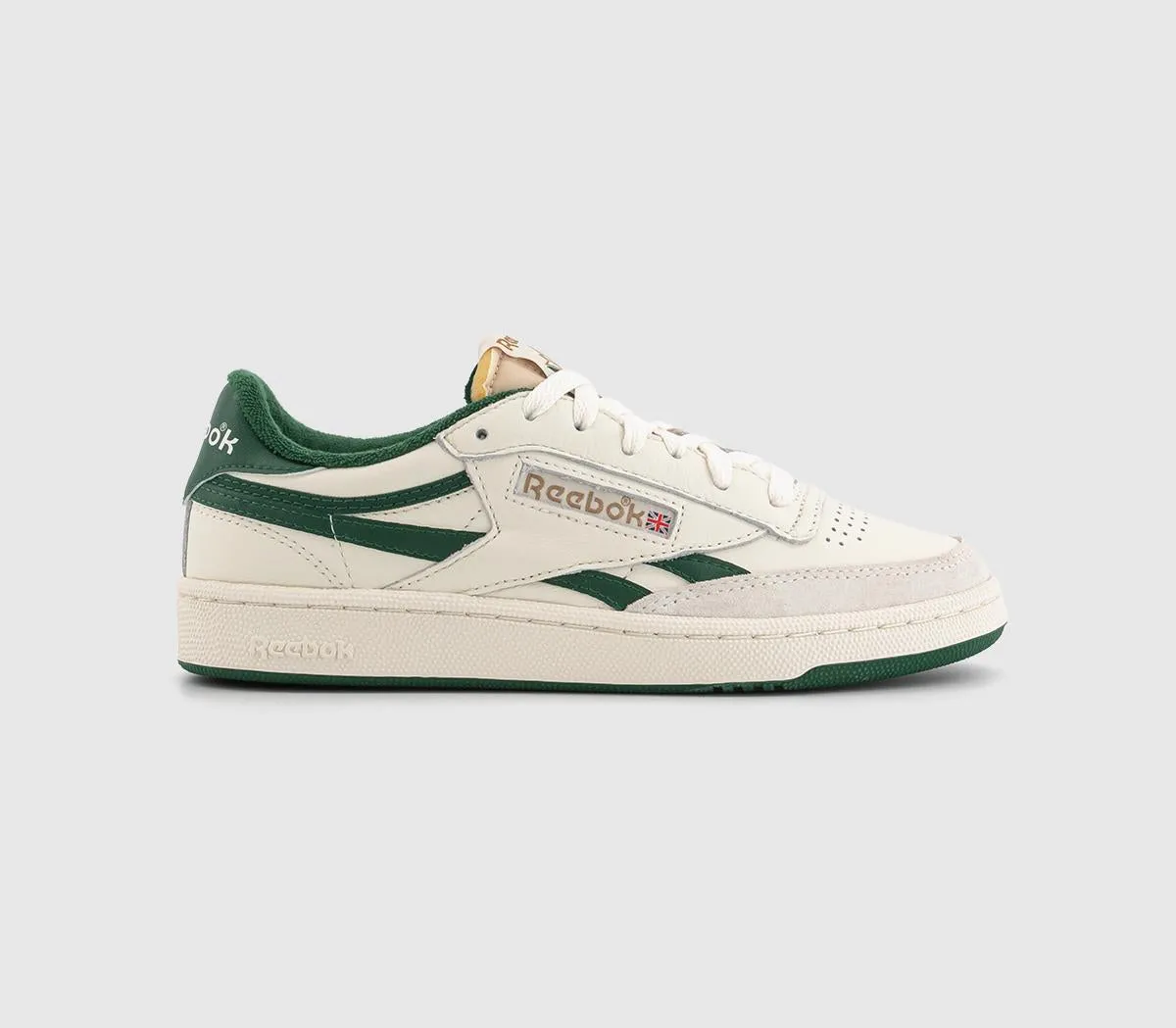 Reebok Club C Revenge Vintage Chalk Dark Green Uk Size 4