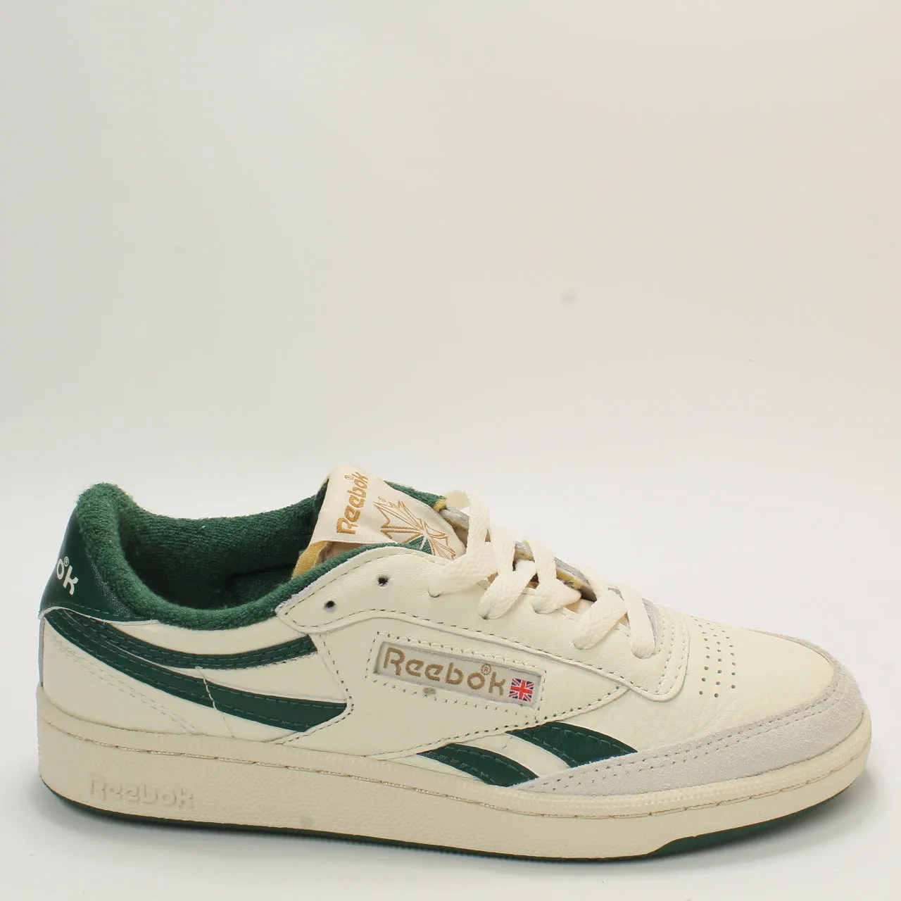 Reebok Club C Revenge Vintage Chalk Dark Green Uk Size 4