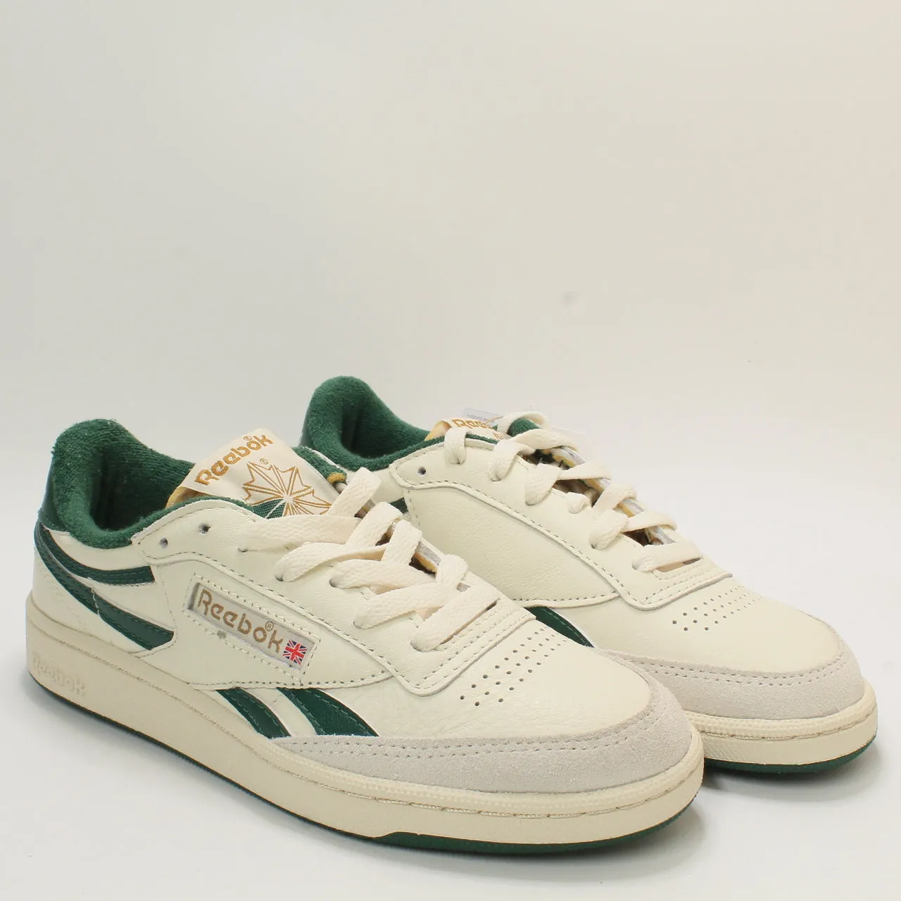 Reebok Club C Revenge Vintage Chalk Dark Green Uk Size 4
