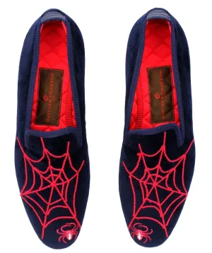 Spider Web Velvet Slippers