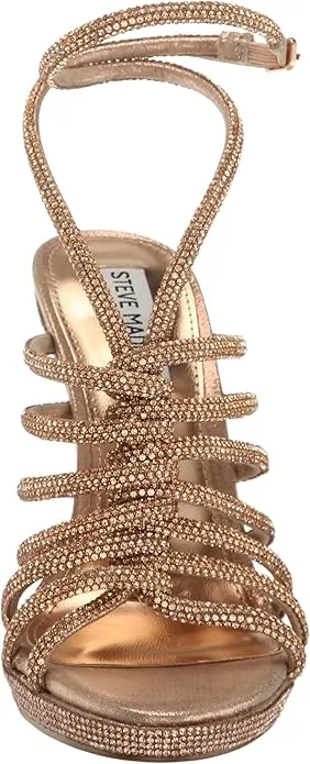 Steve Madden Women's Givinn Heeled Sandal, Light Gold, 8