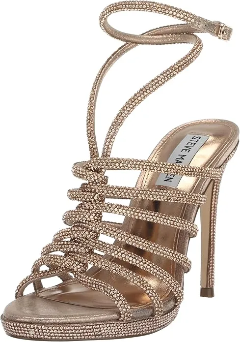 Steve Madden Women's Givinn Heeled Sandal, Light Gold, 8