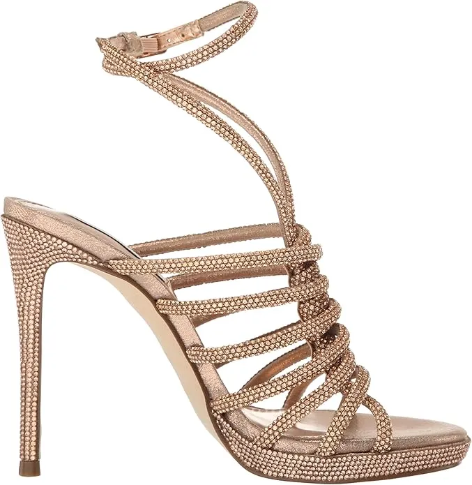 Steve Madden Women's Givinn Heeled Sandal, Light Gold, 8