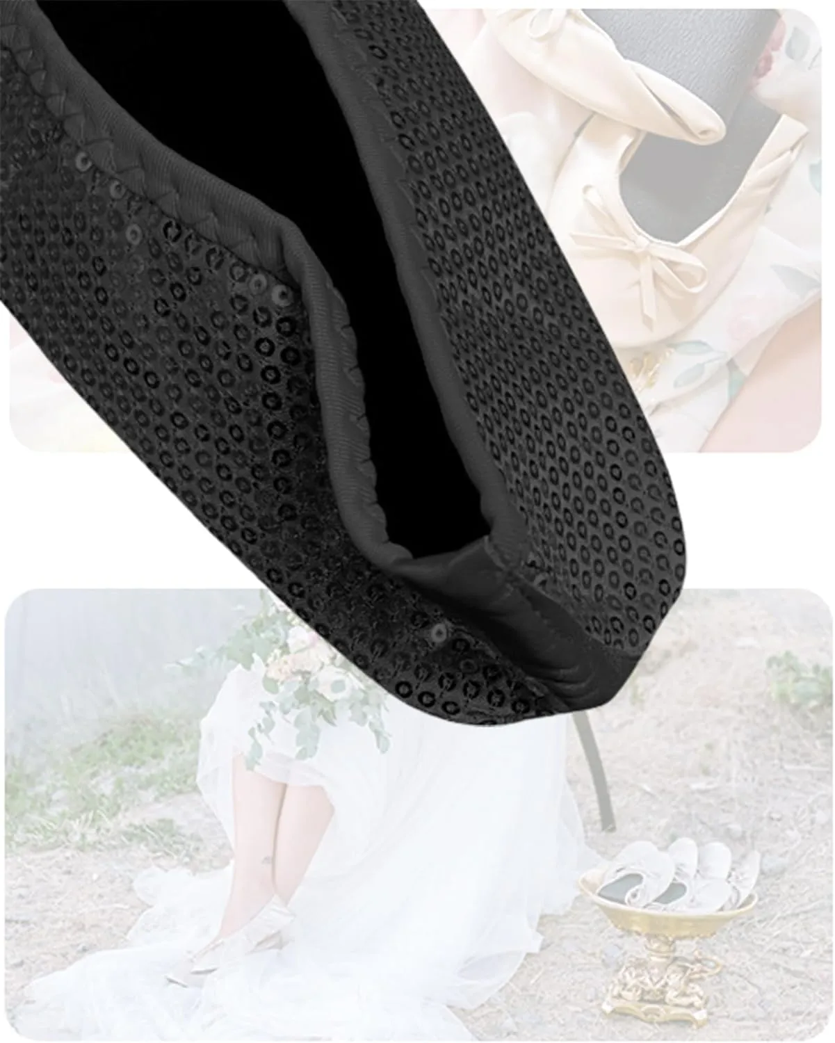 Stylish Foldable Ballet Flats for Women Portable Roll Up Travel Shoes for Wedding Bridesmaid Includes Carrying Pouch