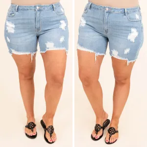 This Is My Hour Shorts, Light Denim