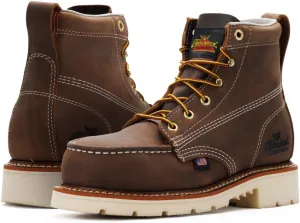 Thorogood 6 Work Boots for Women - American Heritage - Full-Grain Leather with Comfort Insoles and Slip-Resistant Heel Outsoles, Made in USA