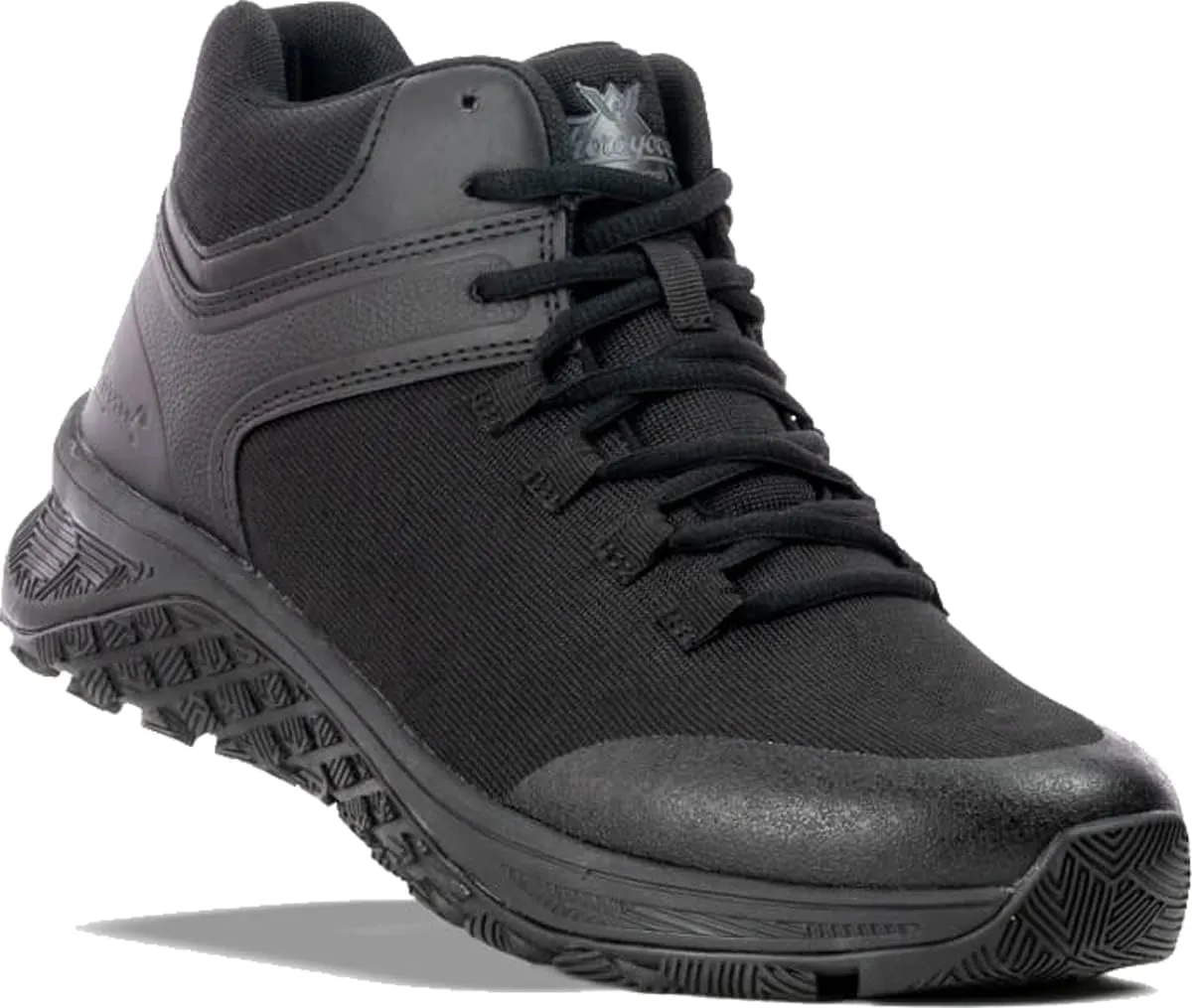 Thorogood T800 Mid-Height Composite Toe Work Shoes for Men and Women - Durable Non-Metallic Black Knit Upper with EVA Midsole and Slip-Resistant Rubber Outsole; EH Rated